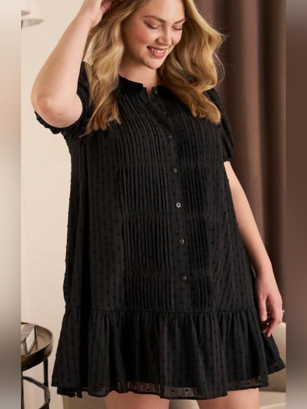NWT Bell Isle Torrid Black Swiss Dot Babydoll Dress Size 2 2X Goth Coquette